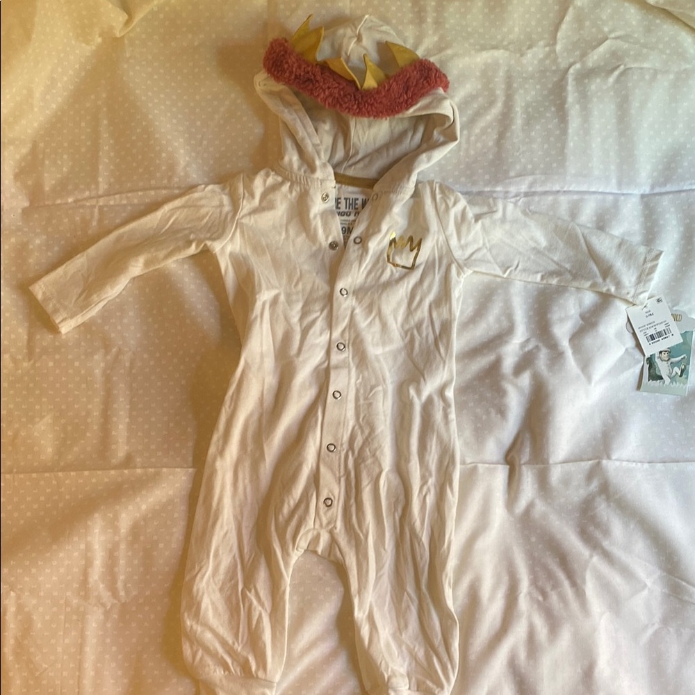 Where The Wild Things Onesie with Crown Design. Size 6-9 months